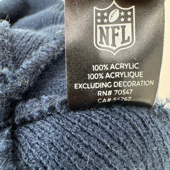 '47 Brand NFL Seattle Seahawks Pom Beanie Cuffed Knit Hat Green Blue Mens OS - Picture 5 of 5